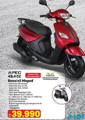 APEC 49,4 CC BENZİNLİ MOPED MOTOSİKLET fiyat ve kampanya bilgisi